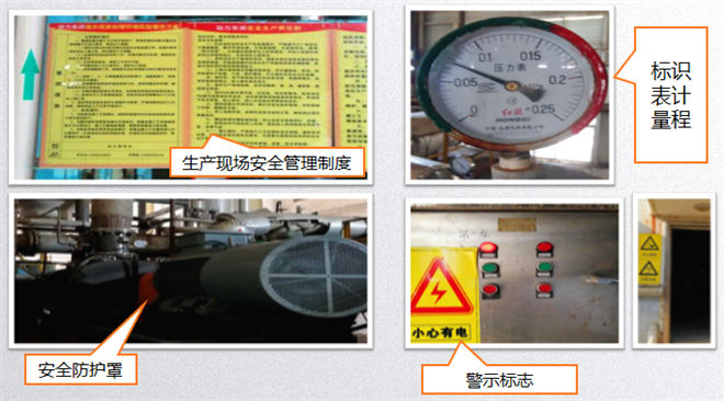 安全區(qū)域顏色區(qū)分、安全警示標(biāo)識